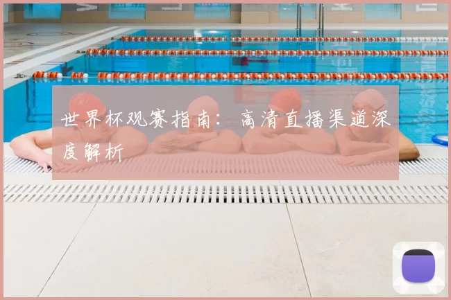 世界杯观赛指南：高清直播渠道深度解析